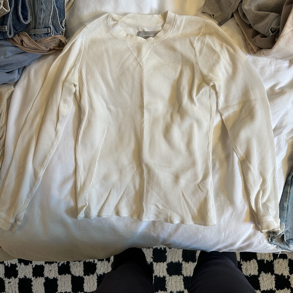 Everlane long sleeve waffle t-shirt